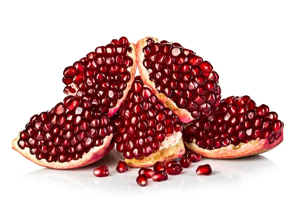 Ripe pomegranates isolated on a white background. — Stock Photo, Image