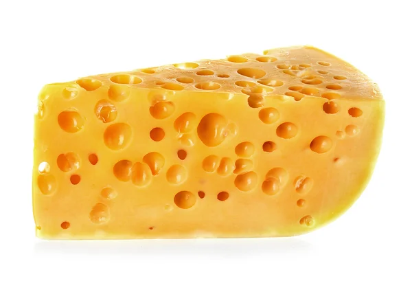 Käse isoliert auf weißem Hintergrund — Stockfoto