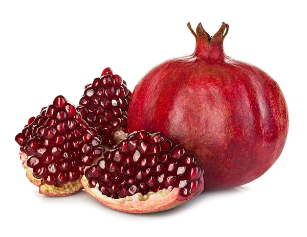 Ripe pomegranates isolated on a white background. — Stock Photo, Image