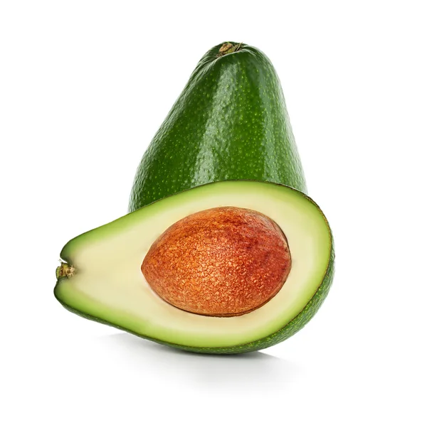 Fresh avocados isolated on white — Stock Photo, Image