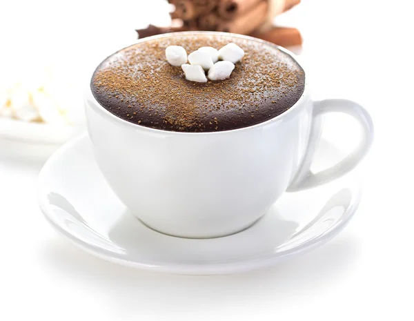 Gorąca czekolada na białym tle — Zdjęcie stockowe