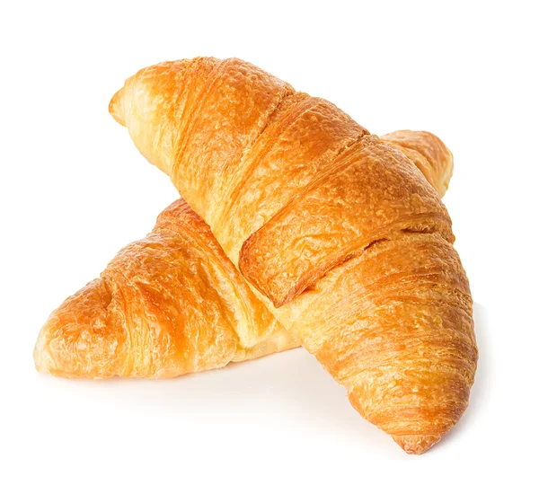 Croissanter isolerade på vitt — Stockfoto