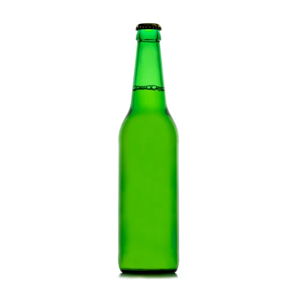 Beer bottle with drops isolation — 图库照片