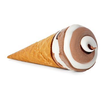 dondurma üzerine beyaz izole