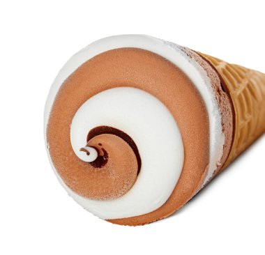 dondurma üzerine beyaz izole