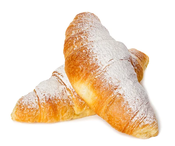 Croissanter isolerade på vitt — Stockfoto