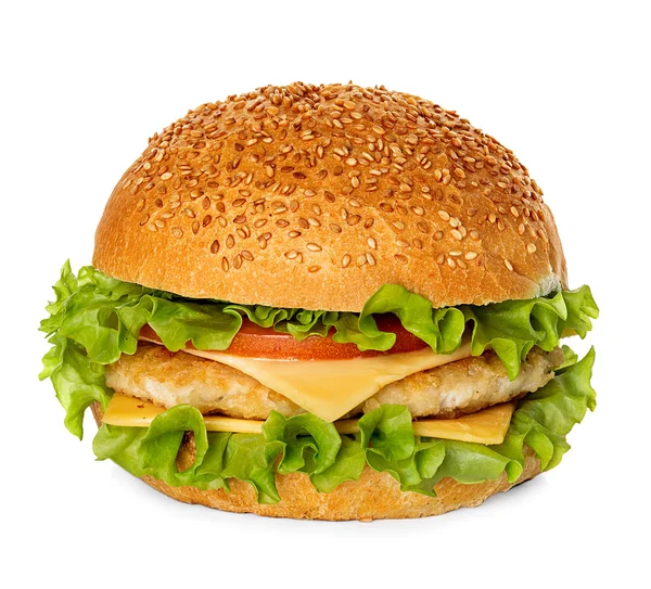 Cheeseburger isolated on white background — Stock Photo, Image