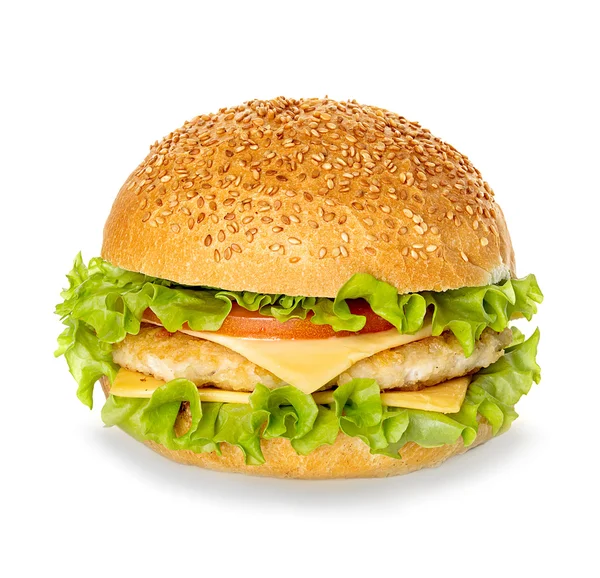 Cheeseburger isolated on white background — Stock Photo, Image