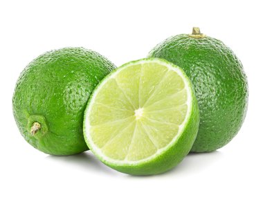 Limonlar beyazda izole