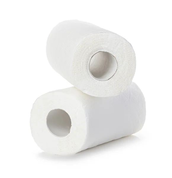 Rolls of paper towels, isolated on white background — Stock Photo, Image