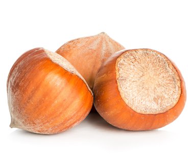 Fındıklar beyaz arkaplanda izole