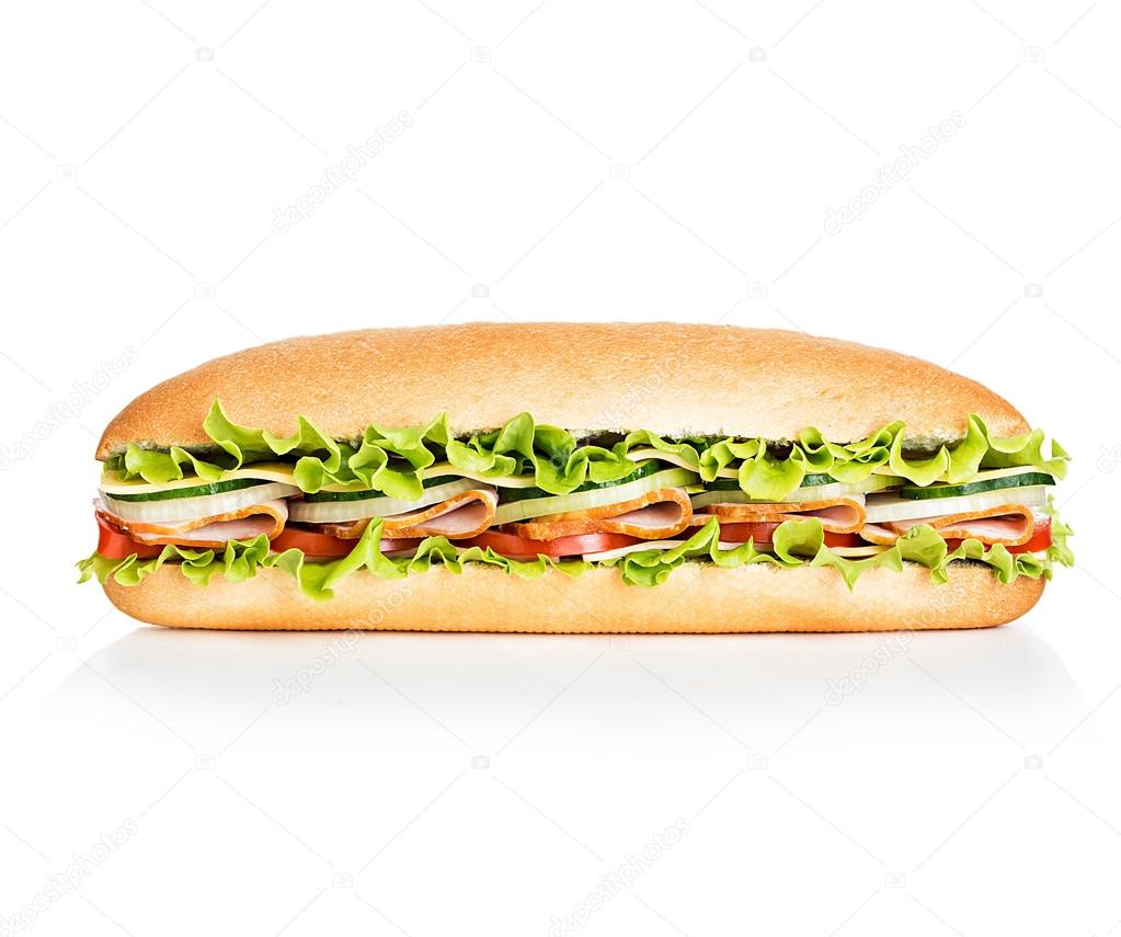 Royal sandwich isolated on white background