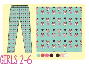 Çocuk pantolon moda kroki