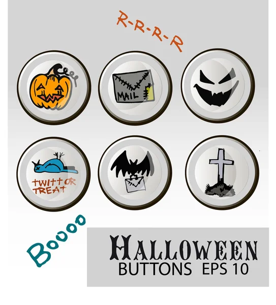 Botones Halloween — Archivo Imágenes Vectoriales