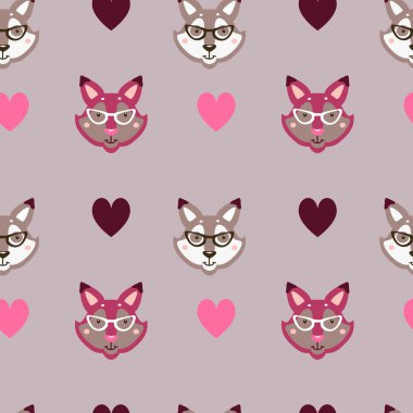 hayvan hipster desen