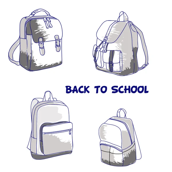 School rugzakken set — Stockvector