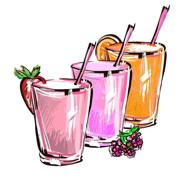 Ilustrasi vektor coctail - Stok Vektor