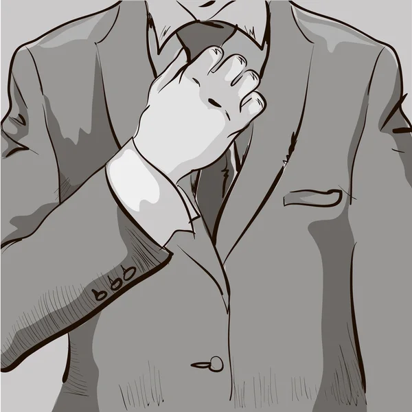 Homme en cravate — Image vectorielle