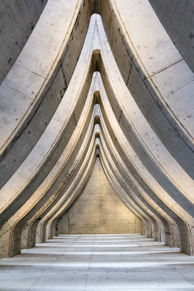 Una Perspectiva Búsqueda Del Espacio Entre Camino Doble Salida Una — Foto de Stock