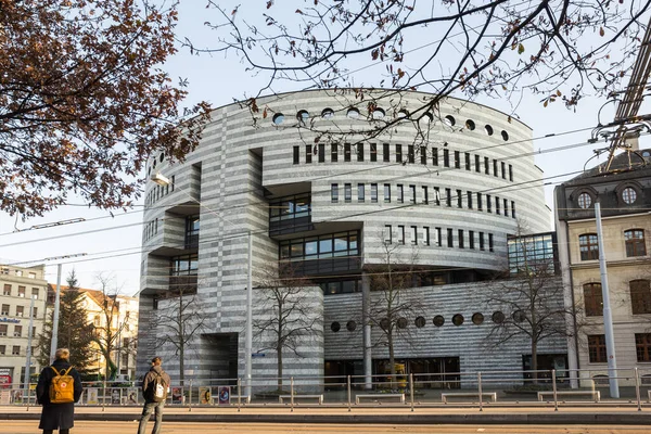 Basilea Suiza Noviembre 2020 Edificio Botta Del Banco Pagos Internacionales Fotos de stock