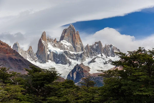 Mount Fitz Roy Národním Parku Los Glaciares Argentina — Stock fotografie