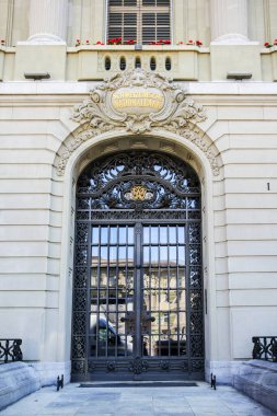 Bern, İsviçre - 18 Ağustos. 2013: İsviçre Ulusal Bankası (SNB) ülkedeki para politikasından sorumludur.