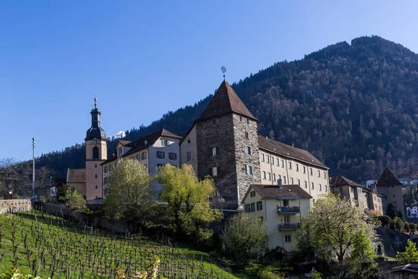 Catedral Santa Maria Ascensão Abadia Chur Capital Canton Grisons Suíça — Fotografia de Stock