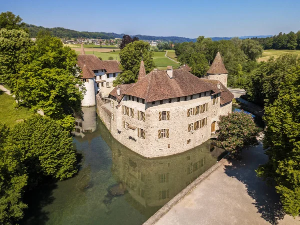 Het Kasteel Hallwyl Gesticht Late 12E Eeuw Het Kanton Aargau — Stockfoto