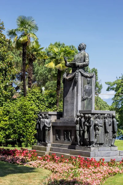 Escultura Giuseppe Cattori Construido 1939 Parque Locarno Por Lago Maggiore —  Fotos de Stock