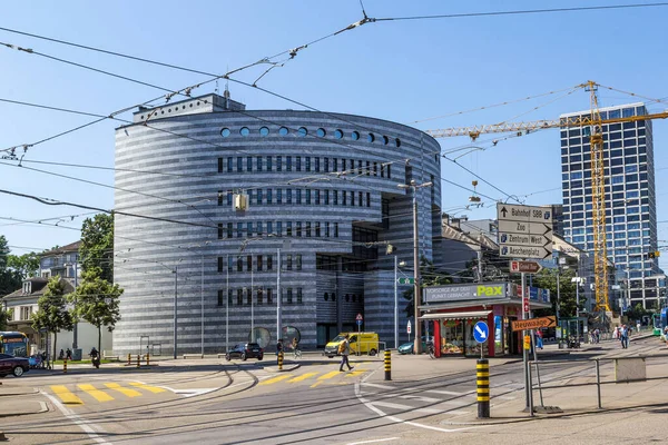 Basilea Suiza Julio 2020 Edificio Botta Del Banco Pagos Internacionales —  Fotos de Stock