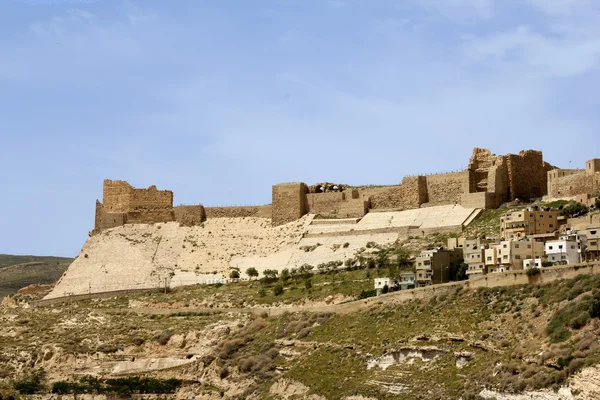 Zřícenina hradu Shawbak, který je křižácký hrad v Shawbak, Jordan — Stock fotografie