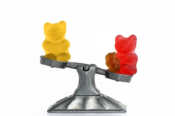 Gummy bear verhaal seriële: moeder rol in een gezin — Stockfoto
