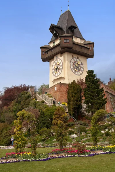 Klocktornet i graz, Österrike — Stockfoto