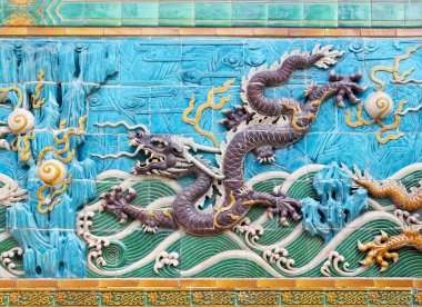 9-Dragon-duvar (soldan numarası 8) Pekin, Çin