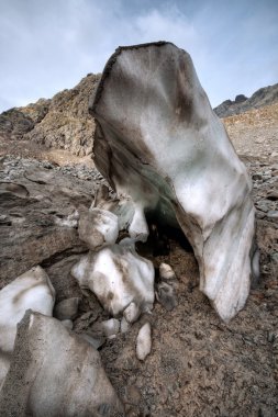 Alpler üzerinde kaybolan Buzulu