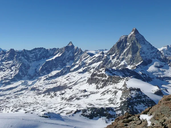 Alperna toppmötet Matterhorn i Schweiz — Stockfoto