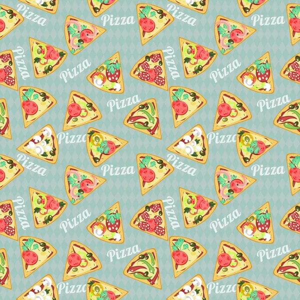 Textura perfecta con rebanadas de pizza — Archivo Imágenes Vectoriales