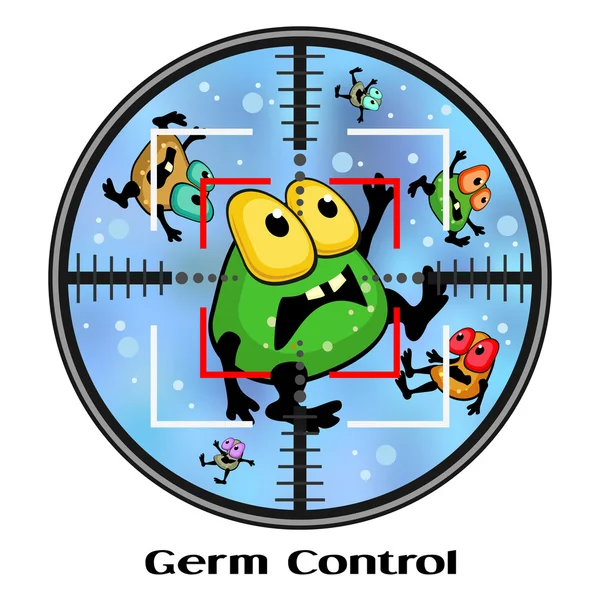 Контроль микробов — стоковый вектор
