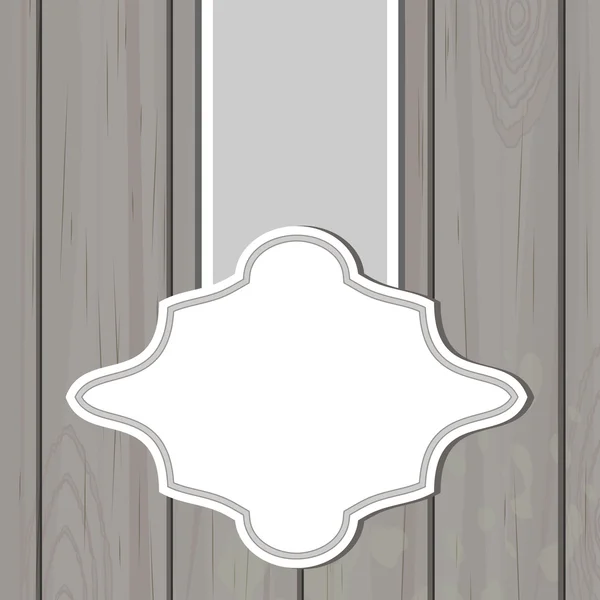 Etiqueta retro sobre madera gris — Vector de stock