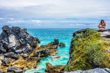 Bermuda görünümü Horseshoe Bay