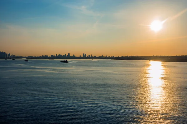 New York Harbor Sunrise — Stock Photo, Image