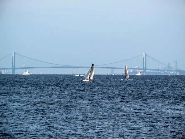 Sailing off Atlantic Highlands — Stock Photo, Image