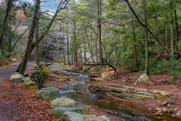 Rivier Stroomt Awosting Falls Lake Minnewaska State Park Ulster County — Stockfoto