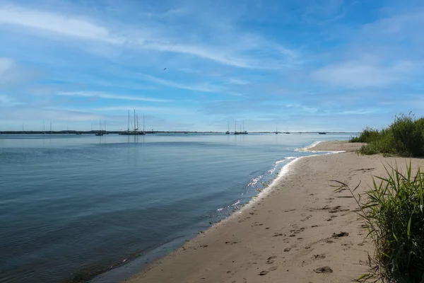 Una Piccola Spiaggia Tranquilla Lungo Henry Hudson Trail Nelle Highlands — Foto Stock