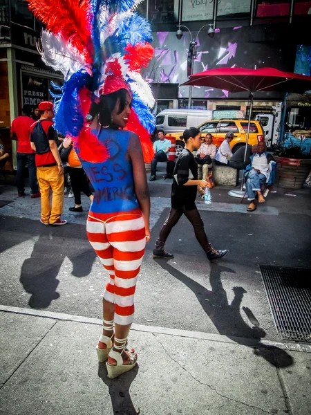 Patriottische dame — Stockfoto