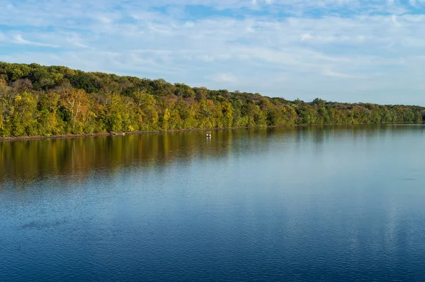 Uitzicht op de rivier van Delaware — Stockfoto