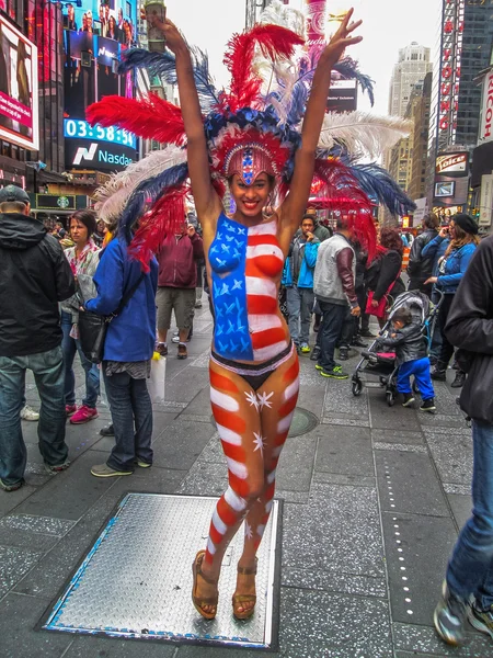 Červená bílá a modrá v Ny — Stock fotografie