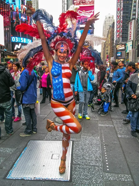 Times Square Lady — Zdjęcie stockowe