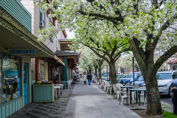 Winkels langs Sidewalk — Stockfoto