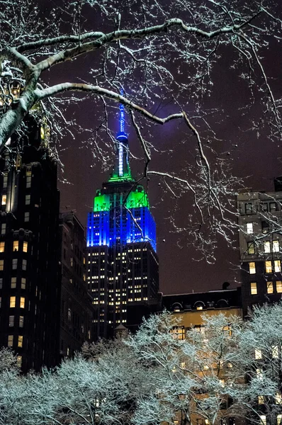 Snow lehké Nyc — Stock fotografie